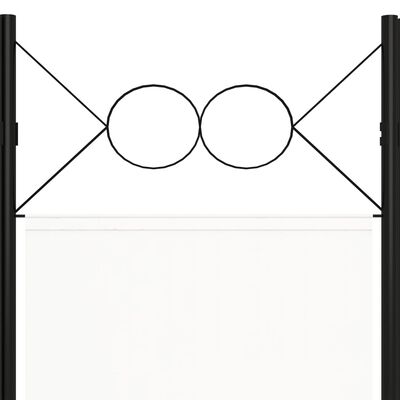 vidaXL Параван за стая, 5 панела, бял, 200x180 см