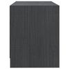 vidaXL ТВ шкаф, сив, 80x31x39 см, борово дърво масив
