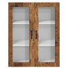 vidaXL Горен кухненски шкаф с врата Lucca Старо дърво 80 x 31 x 100 см
