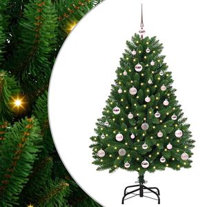 vidaXL С изкуствено коледно дърво 120 cm 150 LED светодиода Топло бяло