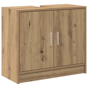 vidaXL Шкаф за баня Дъб 63 x 29 x 55 cm Инженерна дървесина