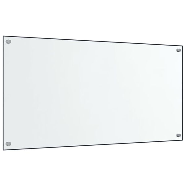 vidaXL Кухненски гърбове, 2 бр, прозрачен, 80x60 см, закалено стъкло