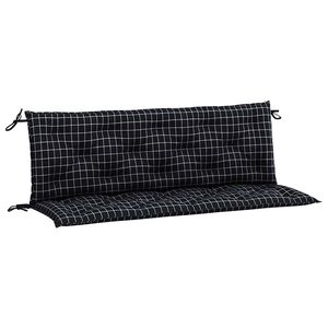 vidaXL Възглавници за градински пейки 2 бр черно каре 150x50x7 см плат