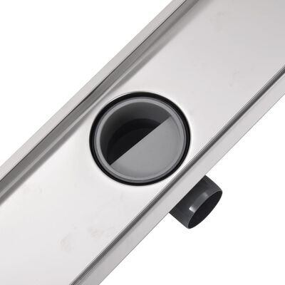 vidaXL Линеен сифон, 730x140 мм, неръждаема стомана