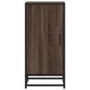 vidaXL Сайдборд, кафяв дъб, 35,5x35x76 см, инженерно дърво и метал