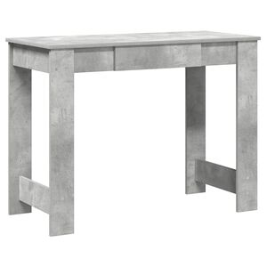 vidaXL Бюро, бетонно сиво, 100x45x75 см, инженерно дърво