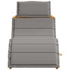 vidaXL Шезлонг 2 pcs Сив 184 x 55 x 64 см Масивна акациева дървесина