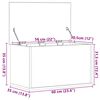 vidaXL Кутия за съхранение Старо дърво 60 x 35 x 35 cm Инженерно дърво