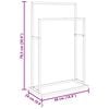 vidaXL Свободностояща поставка за кърпи, бяла, 48x24x78,5 см, желязо