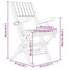 vidaXL Сгъваеми градински столове, 6 бр, 55x61x90 см, тик масив