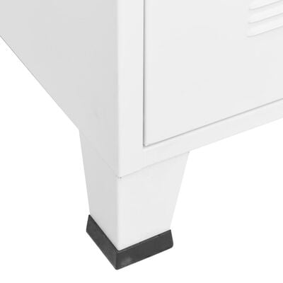 vidaXL Индустриален ТВ шкаф, бял, 105x35x42 cм, метал