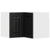 vidaXL Стенно ъглово шкафче LUCCA Черно 57 x 57 x 40 см