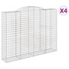 vidaXL Габионни кошници арка 4 бр 300x50x220/240 см поцинковано желязо