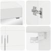 vidaXL Комплект мебели за баня с чекмедже TULUM Бяло Инженерно дърво