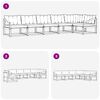 vidaXL Комплект дивани за открито 6 pcs Естествено и светло сиво