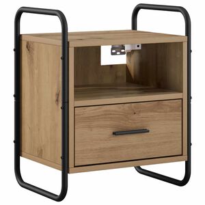 vidaXL Окачен нощен шкаф Дъб артизан 40 x 30 x 50 cm