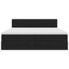 vidaXL Легло с място за съхранение с матрак Черно 90 x 200 cm