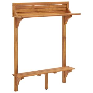 vidaXL Балконска бар маса, 90x37x122,5 см, акация масив