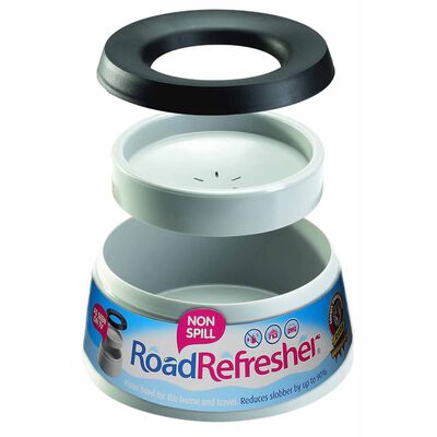 Road Refresher Неразливаща купа за вода за куче малка сива SGRR