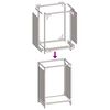 vidaXL Стойка за дърва, черна, 44x28x65 см, студеновалцувана стомана