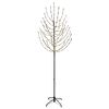 vidaXL LED Коледна Елха Черно 210 cm Стомана 180 LED светодиода