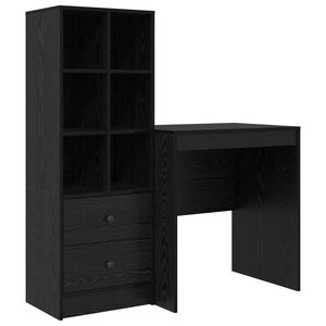 vidaXL Бюро Черния дъб 115,5 x 50 x 127 см 2 бр.