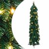 vidaXL Изкуствена предварително осветена коледна елха с 45 LED 90 см