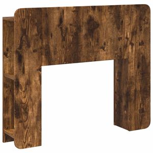 vidaXL Табла за легло със съхранение Опушен дъб Инженерна дървесина