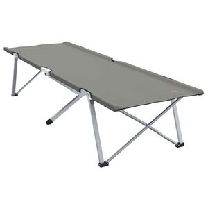 vidaXL Сгъваемо къмпинг легло Сив 194 x 62,5 x 42,5 см