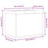 vidaXL Пейка с място за съхранение Черен дъб 62 x 42 x 45 см