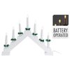 Ambiance Коледен свещник със 7 LED, бял