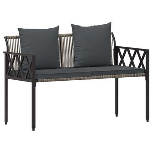 vidaXL Външни пейки 2 -Seater 116 x 56 x 75 см полиратан