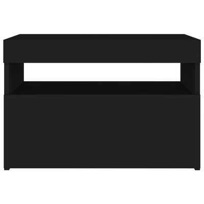 vidaXL ТВ шкафове с LED осветление 2 бр черни 60x35x40 см