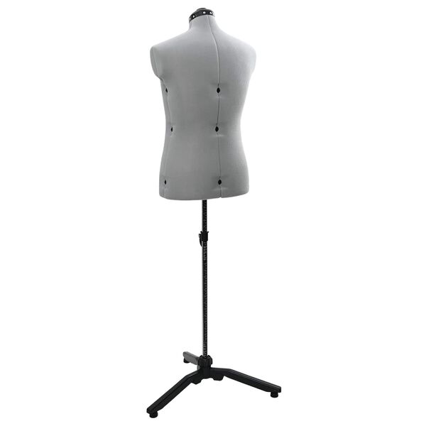 vidaXL Регулируем формат за рокля женски Сив 37.5-45.5 инча текстил