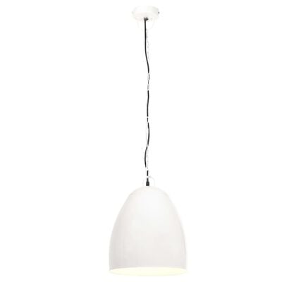 vidaXL Индустриална пенделна лампа 25 W бяла кръгла 42 см E27