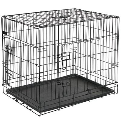 @Pet Клетка за кучета, метал, 63x44x50,5 см, черна, 15001