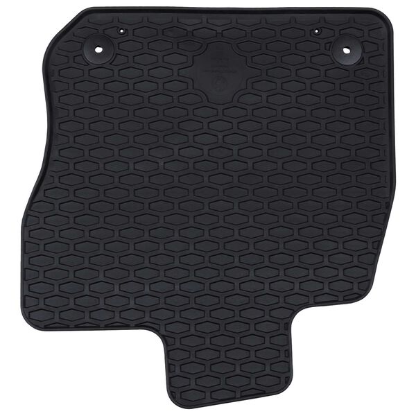 vidaXL Автомобилен килим 4 pcs Черно Каучук