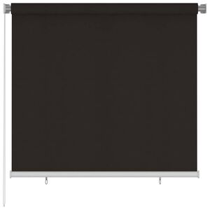 vidaXL Външна ролетна щора, 165(Ш)x140(В) см, кафява, HDPE