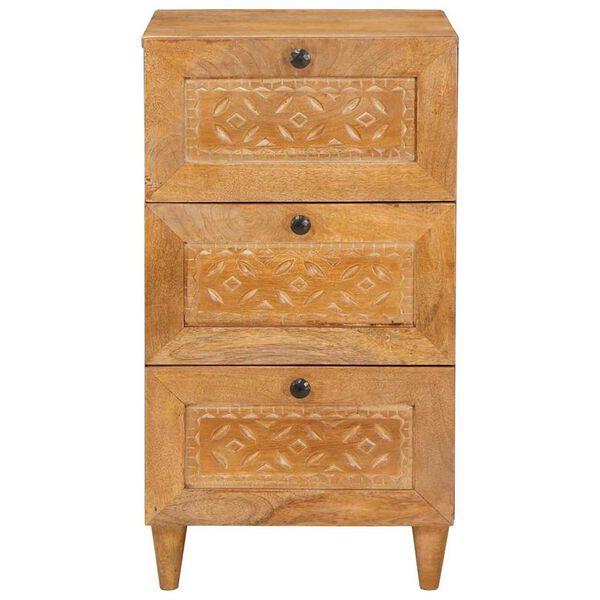 vidaXL Служебен шкаф с чекмедже Светлокафяво 33.5 x 40 x 75 см