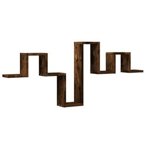 vidaXL Стенен рафт, опушен дъб, 104,5x10x43 см, инженерно дърво