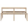 vidaXL Маса за пикник 160x134x75 см борово дърво масив