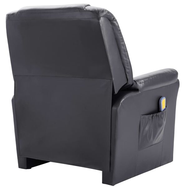 vidaXL Масажен наклоняем стол, сив, изкуствена кожа