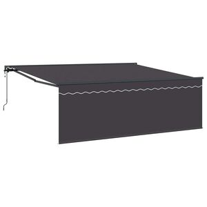 vidaXL Рамка за сенник Жълт и бял 350 x 250 cm Полиестер с PU покритие