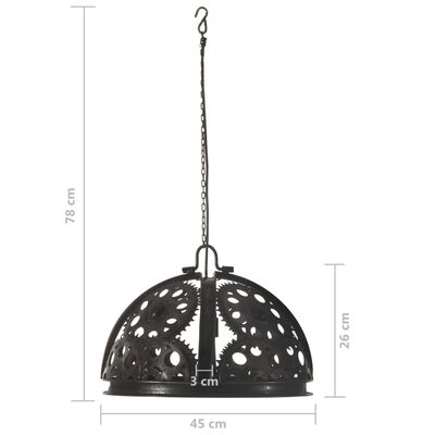vidaXL Индустриална таванна лампа с дизайн на верижно колело 45 см E27