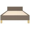 vidaXL Рамка за легло без матрак, таупе, 80x200 см, плат