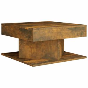 vidaXL Маса за кафе, опушен дъб, 57x57x30 см, инженерно дърво
