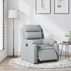 vidaXL Електрически наклоняем стол, светлосив, текстил