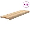 vidaXL Стълбищни стъпала, 16 бр, 90x30x2 см, необработен масивен дъб