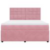 vidaXL Боксспринг легло с матрак, розово, 180x200 см, кадифе