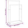 vidaXL Свободностояща поставка за кърпи, черна, 48x24x78,5 см, желязо